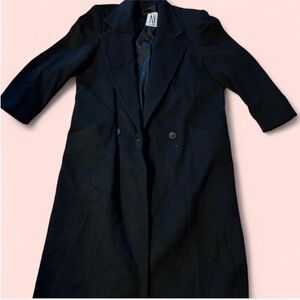 Vintage 90s Jones New York Classic Black Trench Coat